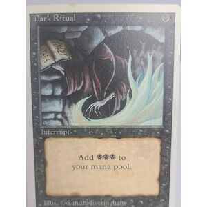 Magic the Gathering Dark Ritual – Revised Edition – Vintage MTG – Black Mana